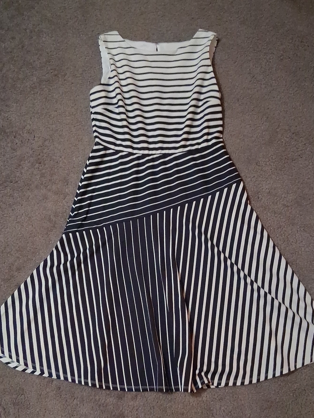 Black and White Fit & Flare Dress, Size 14, Danny & Nichole